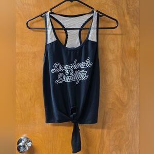Doughnuts & Deadlifts Logo Racerback Tank Top XS